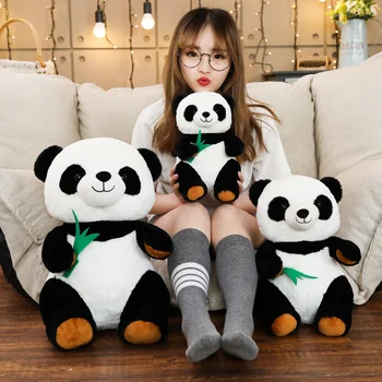 Sıcak Yeni 1 adet 30/40/50cm Karikatür Panda Bambu Dolması Yumuşak Hayvan Bebek Çocuklar için Bebek Kız Güzel Hediye Oyuncak