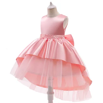 2-6T Çocuklar Elbiseler Kızlar Smokin Prenses Elbiseler Prenses Çocuklar Düğün Düğün Doğum Günü Partisi Elbiseleri, kızlar Düz Renk Firar