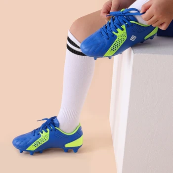 Rüya Çift çocuk futbolu Ayakkabı Futbol Cleats Hafif Yumuşak rahat ayakkabılar Çocuklar İçin Atletizm Çocuk Erkek Kız Spor Ayakkabı