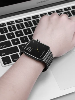 Bağlantı Bilezik apple saat bandı 44 mm 40mm iwatch bileklik 42mm 38mm Paslanmaz Çelik metal kayış Apple watch serisi 5 4 3 42 44mm