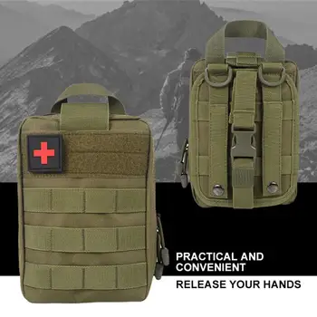 Taktik Ilk Yardım Kitleri Tıbbi Çanta Acil Açık Ordu Avcılık Araba Acil Kamp hayatta kalma aracı MilitaryMolle EDC Kılıfı