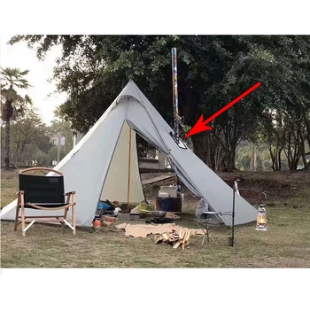 Çadır Soba Jack Yangına Dayanıklı Boru Havalandırma Aksesuarı 4 Mevsim Tuval Kamp Çan Çadır