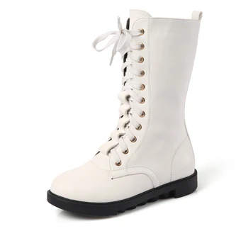 Marka çocuk Botları Yeni Kış Kaşmir Sıcak Hakiki Deri Çocuk Ayakkabı Moda Kızlar kar ayakkabıları pamuklu ayakkabılar KS165