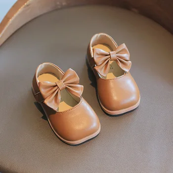 Yeni Kızlar deri ayakkabı Moda Sevimli Yumuşak Taban İlmek Prenses Ayakkabı Yürümeye Başlayan Çocuk Okul tek ayakkabı Flats Sneakers G522