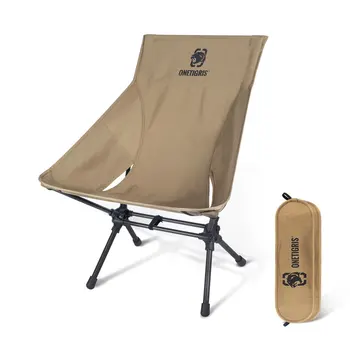 OneTigris Taşınabilir kamp sandalyeleri Açık yüksek sırtlı sandalye Balıkçılık Trekking BARBEKÜ Partileri Bahçe Kapalı Kullanım
