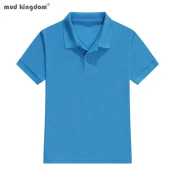 Mudkingdom Büyük Kız Erkek polo gömlekler Düz Katı Yaka Kısa Kollu Tişörtleri Çocuklar için Okul Tatil Resmi Beyaz Tees