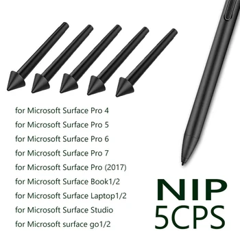 5 adet 2H dokunmatik ekran kalemi Yedek Hazretleri Microsoft Surface Pro 7/6/5 için Yedek plastik Stylus İpuçları Dolum Aksesuarları