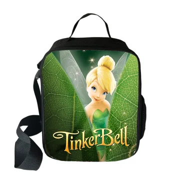 Disney Tinker Bell Soğutucu Öğle Yemeği Çantası Karikatür Kız Taşınabilir Termal Gıda Piknik Çantaları Okul Çocukları için Erkek Kutusu Tote