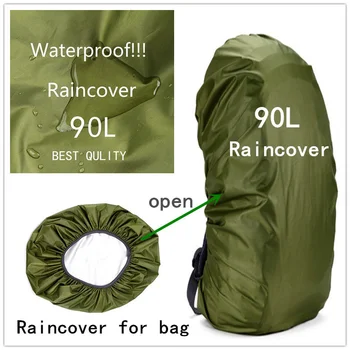 Yağmur kılıfı sırt çantası 90L Su Geçirmez Çanta Camo Taktik Açık Kamp Yürüyüş Tırmanma Toz Yağmurluk