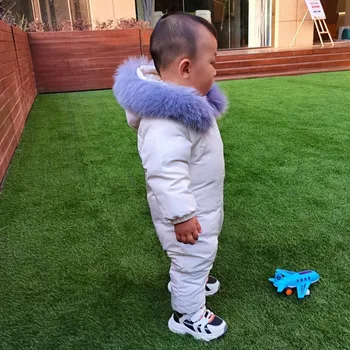 2022 Kış Giysileri Bebek Snowsuit Bebek Bebek Kız ve Erkek Snowsuit Romper Kapşonlu Sıcak Giyim Ceket Tulum Ceket B10