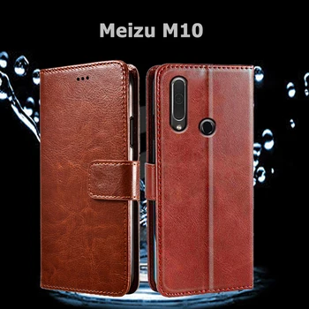 Meizu M10 Kılıf Meizu M 10 Flip telefon kılıfı Coque Funda 3D Desen pu deri cüzdan Destek Kapak Capas