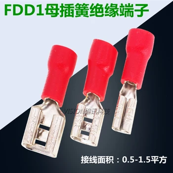 FDD1 110 187 250 Fiş yaylı Termina Ön izolasyonlu terminaller Soğuk preslenmiş 2.8 mm 4.8 mm 6.3 MM