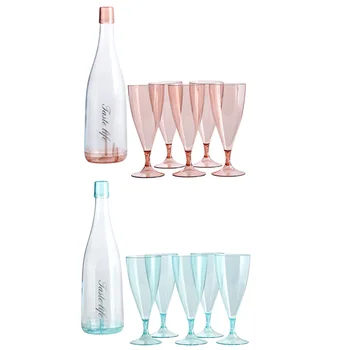 Şampanya bardakları şarap bardakları depolama şişesi İle Yeniden Kullanılabilir Mimoza Bar Gözlük depolama şişesi kokteyl bardakları Partiler İçin