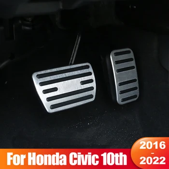 Honda Civic 10 11 10th 11th Gen 2016 2017 2018 2019 2020 2021 2022 Araba Yakıt Hızlandırıcı Fren Pedalları Kapak ped Aksesuarları
