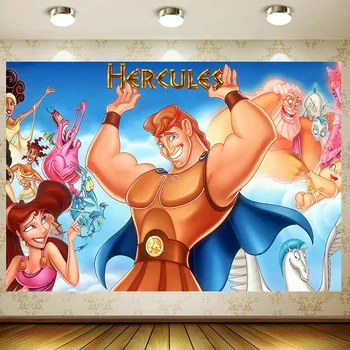 Hercules Goblen Doğum Günü Parti Malzemeleri Megara Arka Plan Dekorasyon Özelleştirmek Zemin Bebek Duş Afiş Çocuk Faovr Odası