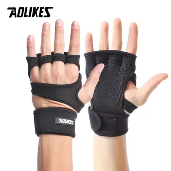 AOLIKES 1 Çift Kaymaz halter eldiveni Crossfit Bilekliği Spor Ağırlıkları Dambıl Halter Spor Vücut Geliştirme Eğitimi