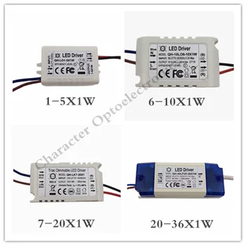 1-5X1W 6-10X1W 7 - 20X1W 20-36X1W LED sürücü güç kaynağı trafo ışık güç kaynağı F 1 W LED çip
