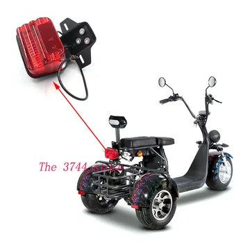 Arka lambası Gece güvenlik kuyruk lambası için uygun Braket ile Citycoco Elektrikli scooter Çin Halei Scooter Halley aksesuarları