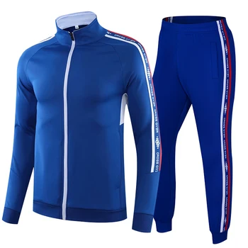 2021 Yeni erkek Eşofman Futbol Eğitim Seti Uzun Kollu futbol ceketi ve pantolon Üniformaları Koşu Spor
