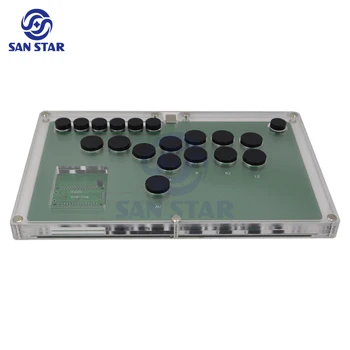 B1 DIY Tüm Düğmeler Hitbox Tarzı Arcade Oyun Konsolu Fightbox Joystick Mücadele Sopa Oyun Denetleyicisi İçin PC/PS4 Düğmeler OBSF-24 30