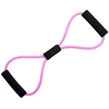 Şekil 8 Egzersiz Kablosu 8 Şekilli Direnç Bandı Arms Göğüs Genişletici Yoga Gym Fitness Çekme Halatı 8 Kelime Elastik
