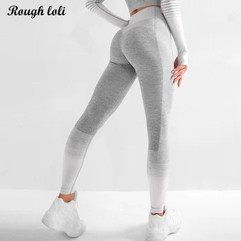 Yükseltmek Dikişsiz tayt spor kadın spor yoga pantolon egzersiz spor tayt yüksek bekleme spor legging spor atletik legging