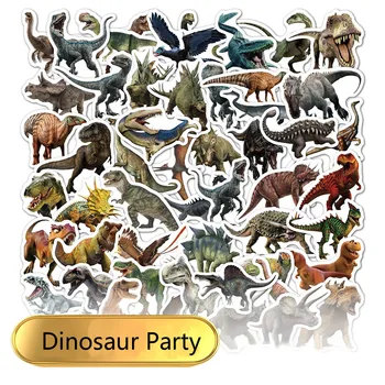 50 ADET Dinozor Çıkartmalar Su Şişesi Dizüstü Kamp, dinozor Tema Vinil Tatil Parti Çıkartmalar Çocuklar Parti Malzemeleri