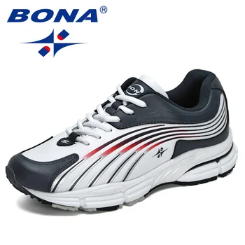 BONA 2021 Yeni Tasarımcılar Popüler Spor Ayakkabı Erkek spor ayakkabı Rahat yürüyüş ayakkabısı Erkekler Tıknaz Koşu Ayakkabıları Mansculino