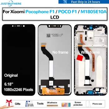 Orijinal Xiaomi Pocophone F1 POCO F1 M1805E10A Pantalla lcd Ekran Dokunmatik Panel Ekran Digitizer Meclisi Yedek Parçalar