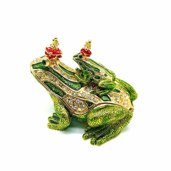 Qıfu yeşil renk taç kurbağa şekli halka ekran