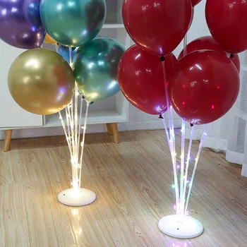Led ışıklı balon Destek Balon Standı Balon Tutucu Sütun Mutlu Doğum Günü Balon Dekor Bebek Duş Düğün Parti Dekorasyon