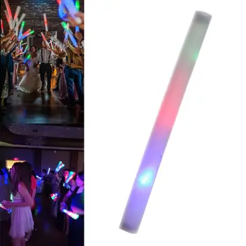 1/5 adet Renkli Yanıp Sönen LED köpük sopa RGB LED etkinlik ışığı up Konser Parti Festivali Tezahürat Tüp kızdırma çubukları