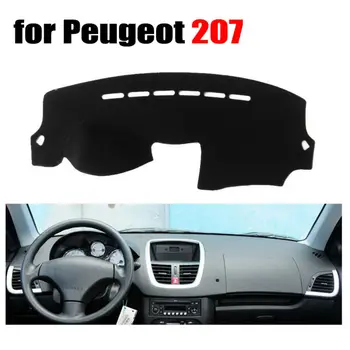 Araba dashboard mat kapakları Peugeot 207 için tüm yıl Sol el sürücü dashmat pad dash kapak oto dashboard aksesuarları