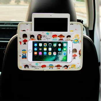 Taşınabilir Karikatür Araba Arka Koltuk Kafalık Dağı Standı İpad iphone cep telefonu tutucu Standları El Ücretsiz Çocuk Komik Otomatik Seyahat