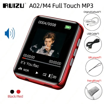 RUIZU M4 HiFi Müzik MP3 Çalar İle Bluetooth Mini Dokunmatik Ekran Video Oynatıcı Desteği Hoparlör TF Kart FM Radyo Ebook Pedometre