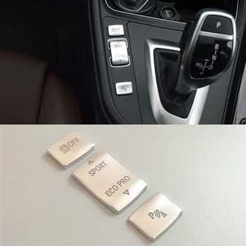 Araba Merkezi El Freni Anahtarı Vites Paneli düğme kapağı Trim Sticker BMW için 1 2 3 4 Serisi GT GT3 F30 F34 2012-2018 Araba İç