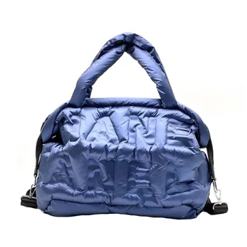 Yeni Stil Aşağı omuz çantaları Moda Tüm Maç Büyük kapasiteli Kabartmalı Tembel Uzay pamuklu çanta Tote Çanta Kadın askılı çanta