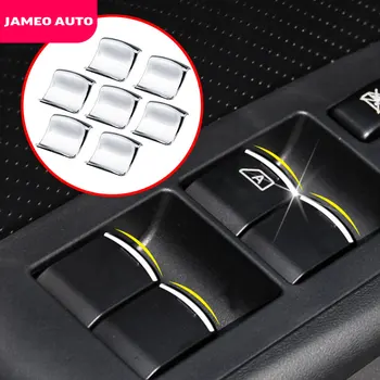 Jameo Otomatik 7 adet/takım ABS Krom İç araba kontrolü Kaldırıcı Anahtarları Düğmesi Sequins Trim Nissan Navara İçin D40 Qashqai J10 Parçaları