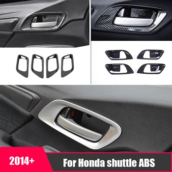 ABS Mat / Karbon Araba Kol Dayama Kapı Pencere kolu Kase koruyucu krom çerçeve Trim Honda shuttle 2014-2019 İçin araba styling 4 adet