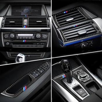 Araba İç Kapı Ses Hoparlör Vites panelli kapı Kol Dayama Okuma aydınlatma koruması Trim Araba Sticker BMW için X5 X6 E70 E71 Aksesuarları