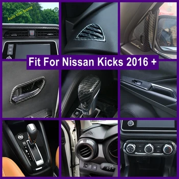 Aksesuarları İç Vites Topuzu / Pillar A / Kapı Kase / Kaldırma Düğmesi / Hava AC Paneli Kapak Trim Nissan Kicks 2016 - 2021 için