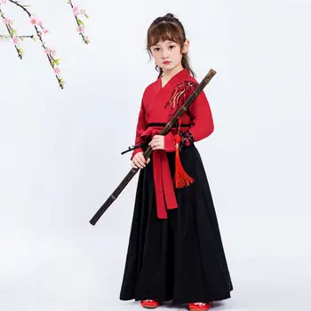Geleneksel Kostüm Çocuklar Japon Tarzı Kimono Bebek Kız Erkek Yukata Samurai Kostüm Nakış Vinç Haori Elbise Parti Cosplay