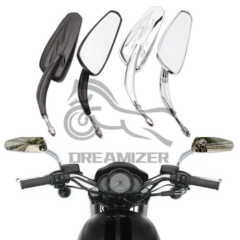 Motosiklet Konik Tribal Dikiz Aynası İçin Harley Davidson Softail Standart FXST Yol Glide Kral dikiz aynası Krom