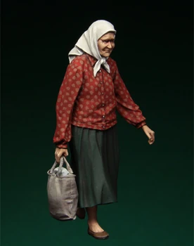 1/35 Reçine şekilli kalıp kiti 090 Rus mülteciler, 1941-45 Yaşlı Kadın Bir Rakamlar Demonte boyasız Üst