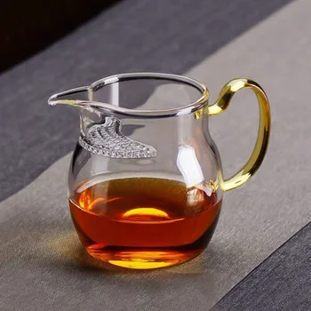 Çin çay süzgeci Filtre Entegre Isıya dayanıklı Çay Kupa Hilal kulplu fincan