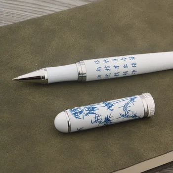 Lüks Marka Duke D2 Makaralı Tükenmez Kalem çin resim sanatı tarzı erik Bossom bambu krizantem orkide Metal Mürekkep Kalemler Yeni