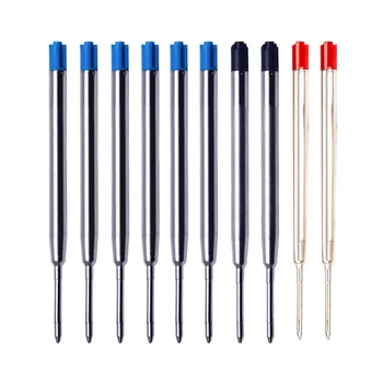 30 adet 424 Metal Yedekler 99mm Uzunluk Özel Değiştirilebilir Çubuklar Rulo Tükenmez Kalem Imza Kalem 0.7 mm Uç Ofis Okul Yazma Araçları