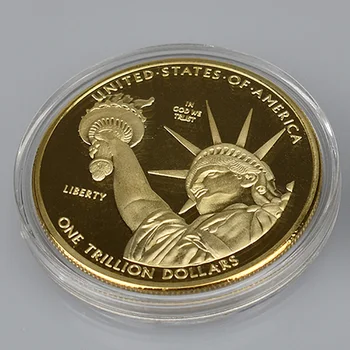 Dolar 1 Trilyon Saf Gümüş Sikke Amerika Birleşik Devletleri Toplama Liberty Metal Para Kaplama 