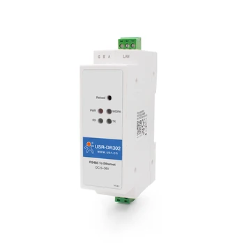 USR-DR302 Dın Ray Seri RS485 Ethernet TCP IP Sunucu Modülü Ethernet Dönüştürücü Modbus RTU Modbus TCP ünitesi