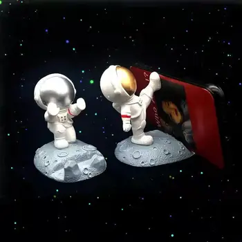 Yaratıcı Spaceman Serisi El yapımı Reçine Bebek Kör Kutu Anıt Hediye Dekorasyon Astronot Cep telefon tutucu
